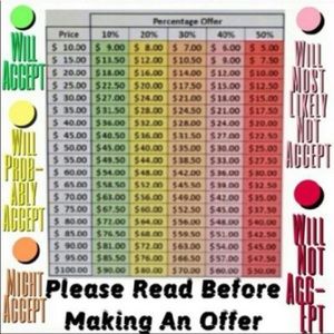 PLEASE READ. before submitting an offer
Will not accept below 8$